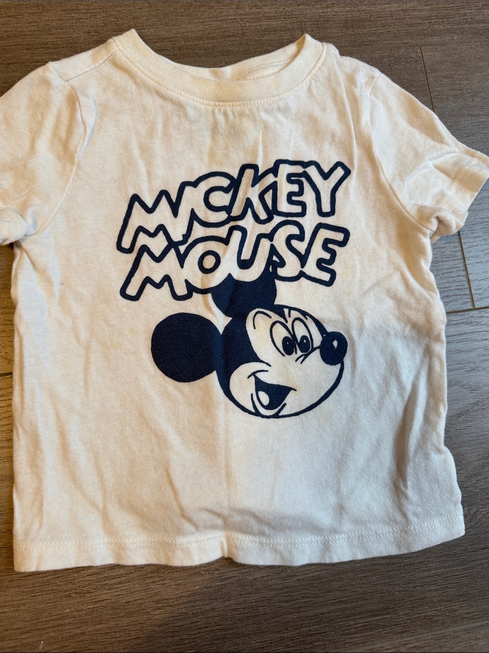Disney White Tee with Navy Mickey Graphic